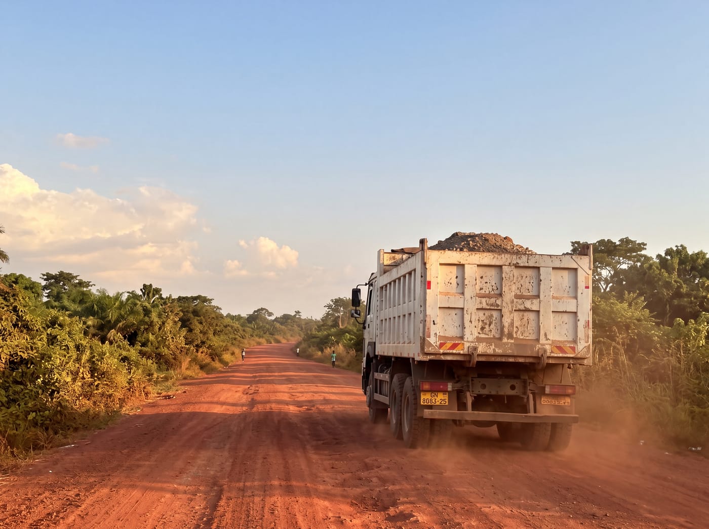 Loaded Elim Haul truck on the road
