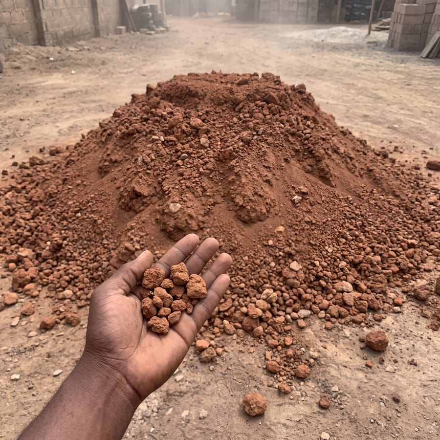 Laterite/fill heap at our yard