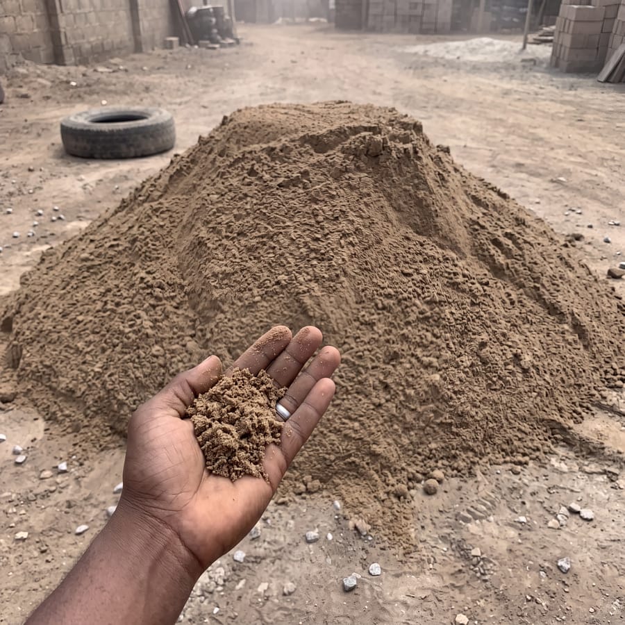 Pit sand heap at our yard
