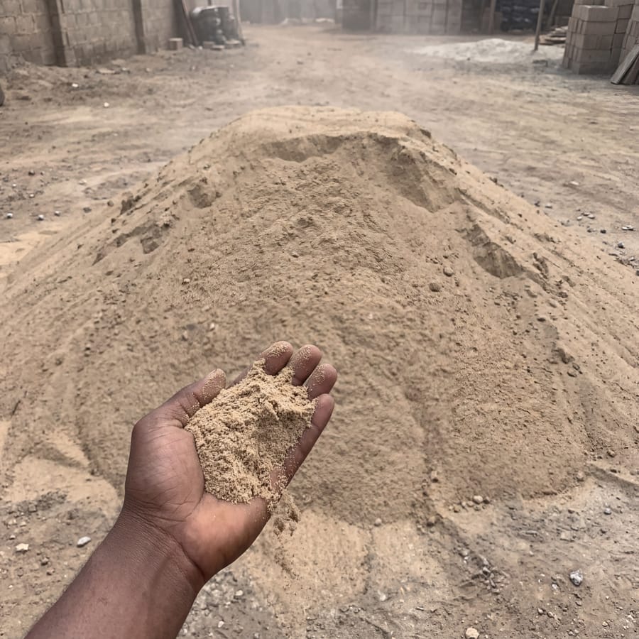 Smooth/plastering sand heap at our yard